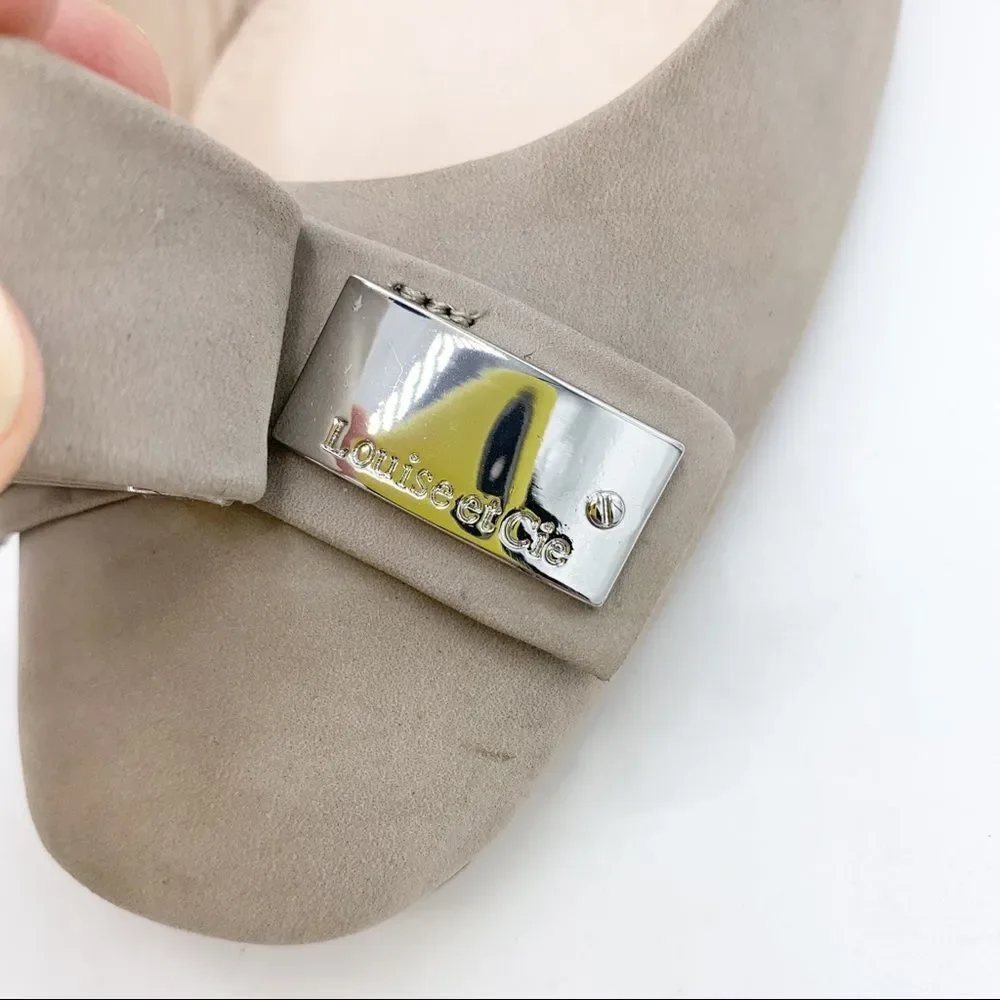 Louise et Cie 'Isolde' Taupe Suede‎ Bow Pump Sz 9.5